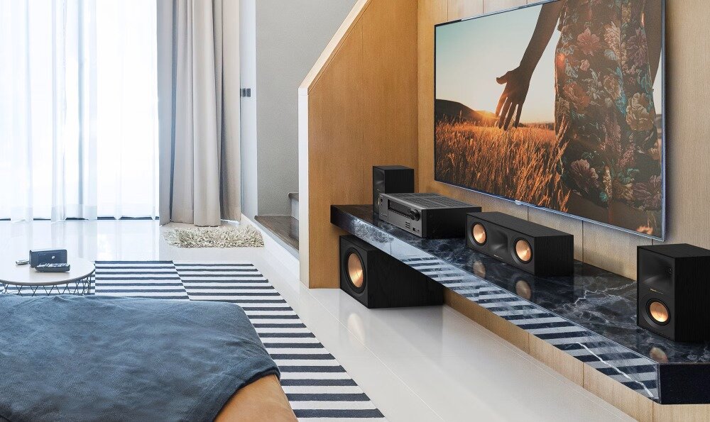 Kolumny głośnikowe KLIPSCH R-40M Czarny (2 szt.) głośniki membrana technologie połączenia dźwięk jakość wytrzymała stylowa obudowa 