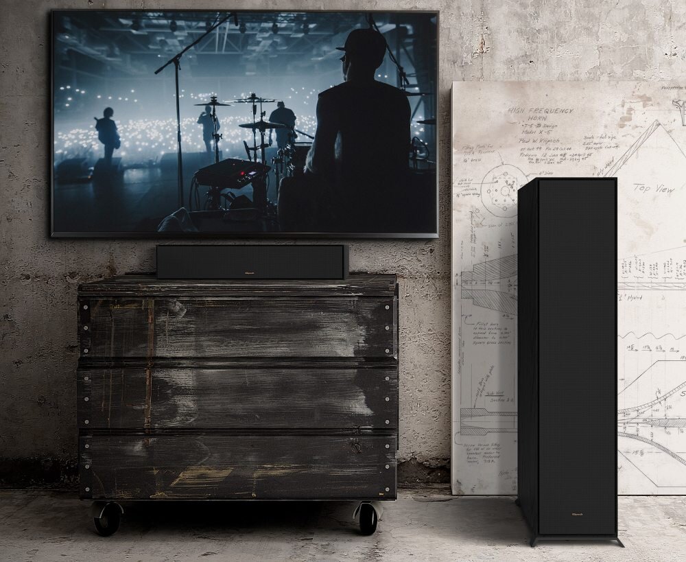 Głośnik centralny KLIPSCH Reference R-30C Czarny (1 szt.) głośniki membrana technologie połączenia dźwięk jakość wytrzymała stylowa obudowa