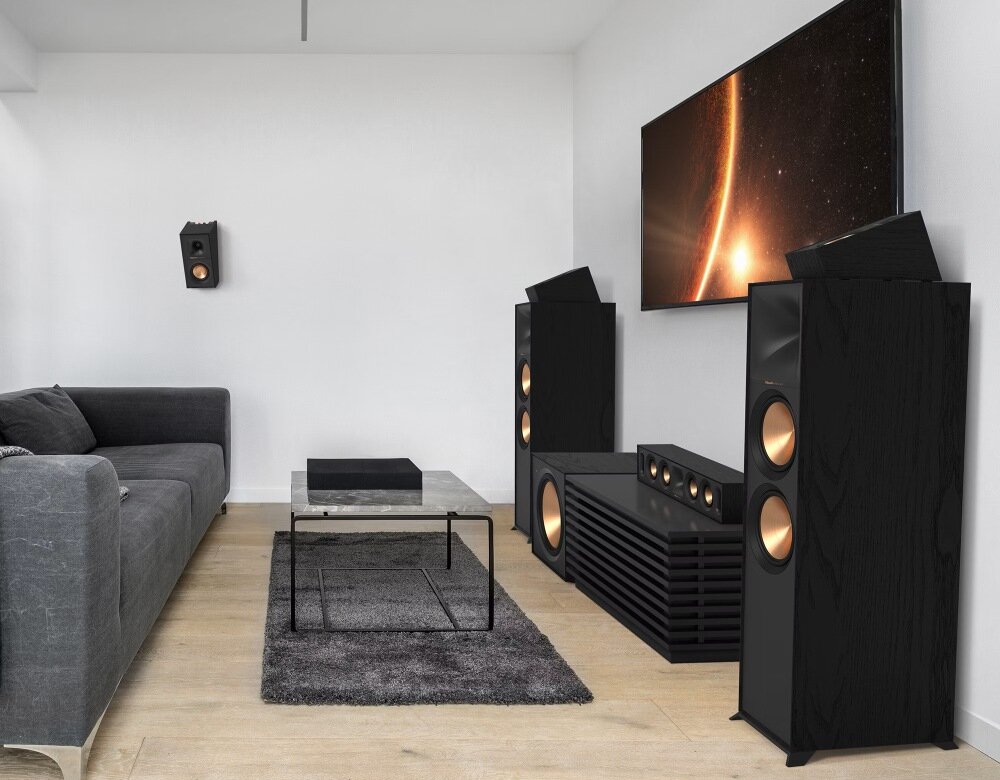 Kolumny głośnikowe KLIPSCH R-40SA Czarny (2 szt.) głośniki membrana technologie połączenia dźwięk jakość wytrzymała stylowa obudowa