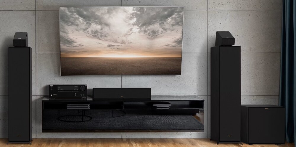 Kolumny głośnikowe KLIPSCH R-40SA Czarny (2 szt.) głośniki membrana technologie połączenia dźwięk jakość wytrzymała stylowa obudowa