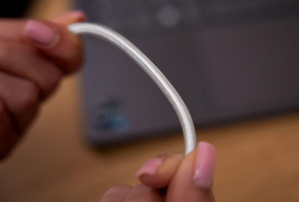 Kabel USB Typ-C - USB Typ-C XLINE 100W 1m Biały 5A Quick Charge 10 Gb/s