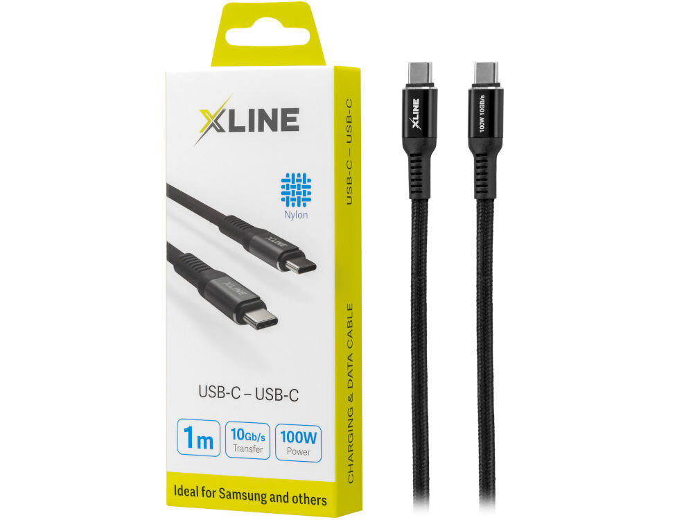 Kabel USB Typ-C - USB Typ-C XLINE 100W 1m Czarny długość