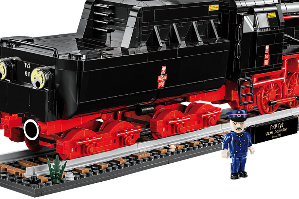 Klocki plastikowe COBI Historical Collection Trains DR BR 52 Steam Locomotive COBI-6280 gra zabawa realizm historia technologia