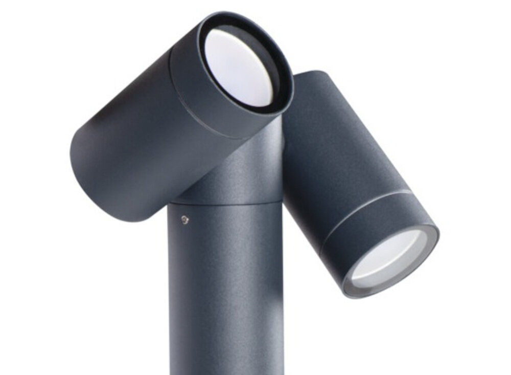 Oprawa ogrodowa KANLUX Usti SP 2x7 GR minimalistyczny prosty design eegancki ksztalt antracytowy kolor z wysokiej jakosci materialow trwa odporna an warunki atmosferyczne konstrukcja ze stopu aluminium solidna dlugotrwala eksploatacja