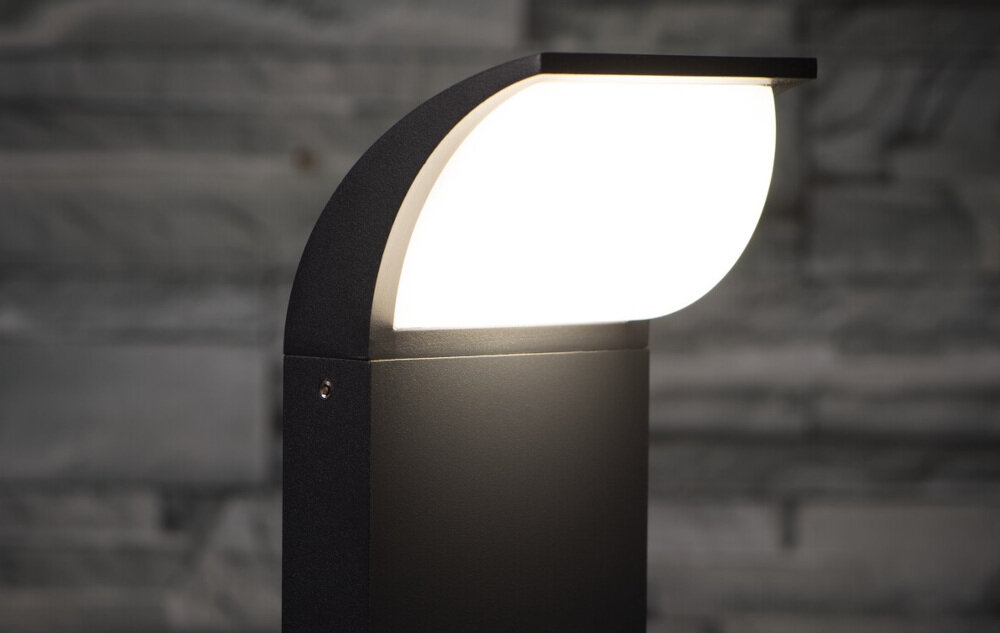 Lampa ogrodowa KANLUX Abete LED EL 20 SE-GR intensywne swiatlo temperatura barwowa 4000 K strumien swietlny 540 lm zywotnosc do 30000 godzin