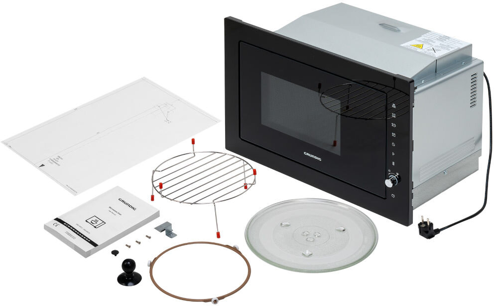 Kuchenka mikrofalowa GRUNDIG GMI3140B elementy zestaw