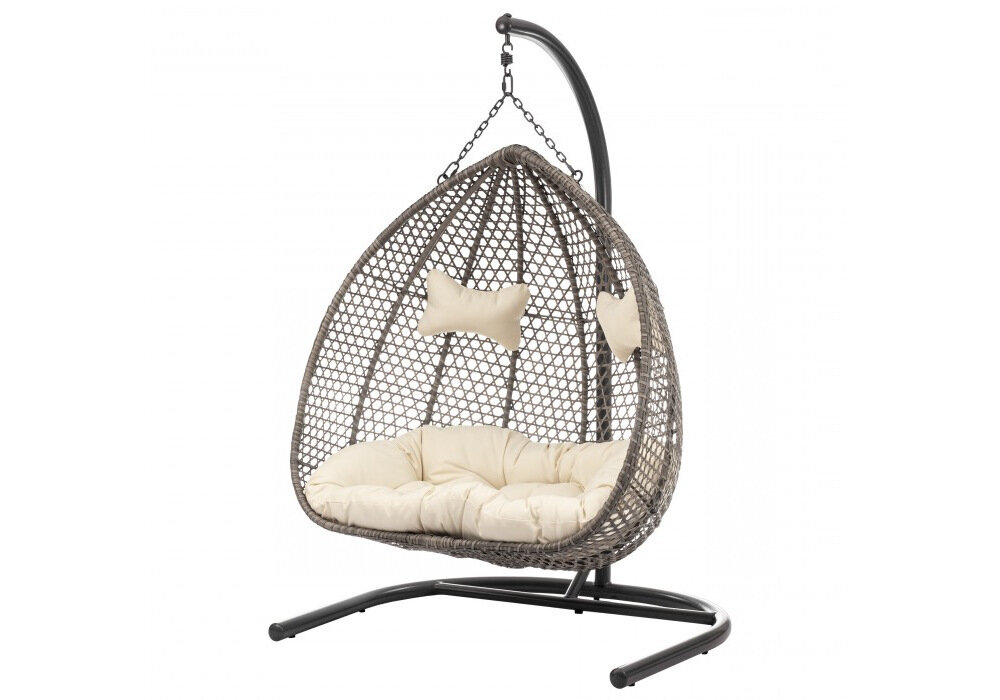 Fotel podwieszany MIRPOL Grenada MIR-B9129-2 estetyczne wykończenie wytrzymały materiał wysoka odporność na skrajne warunki atmosferyczne kolor nie będzie się odbarwiał