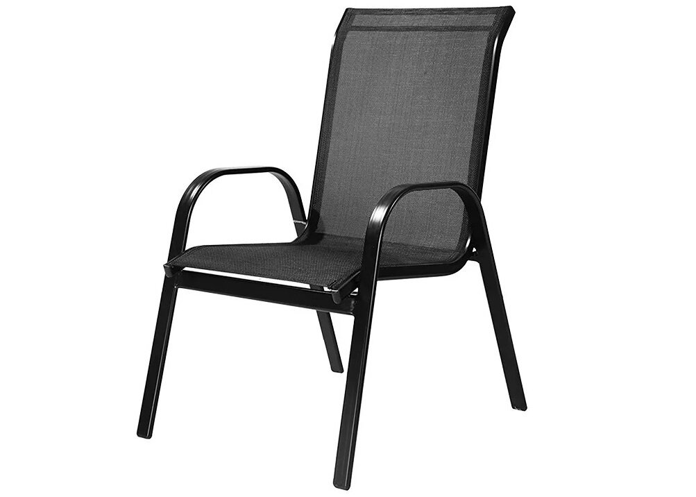 Krzesło ogrodowe MIRPOL Arkadia Czarny komfort styl ogród relaks świeże powietrze odpoczynek