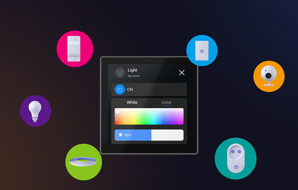 Przełącznik ścienny SONOFF NSPanel Pro czarny Wi-Fi/ZigBee/Bluetooth zigbee 3.0 alexa google home