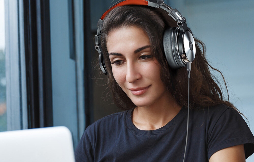 Słuchawki nauszne ONEODIO Pro 50 wbudowany mikrofon dwa kompatybilne kable smartfon tablet