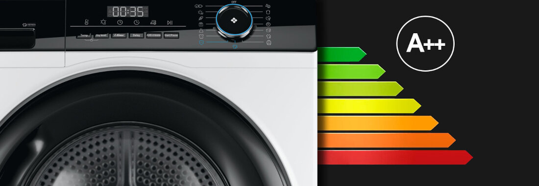 Suszarka HAIER I-Pro 3 HD80-A2939-S Klasa energetyczna A++ mniejsze zuzycie pradu