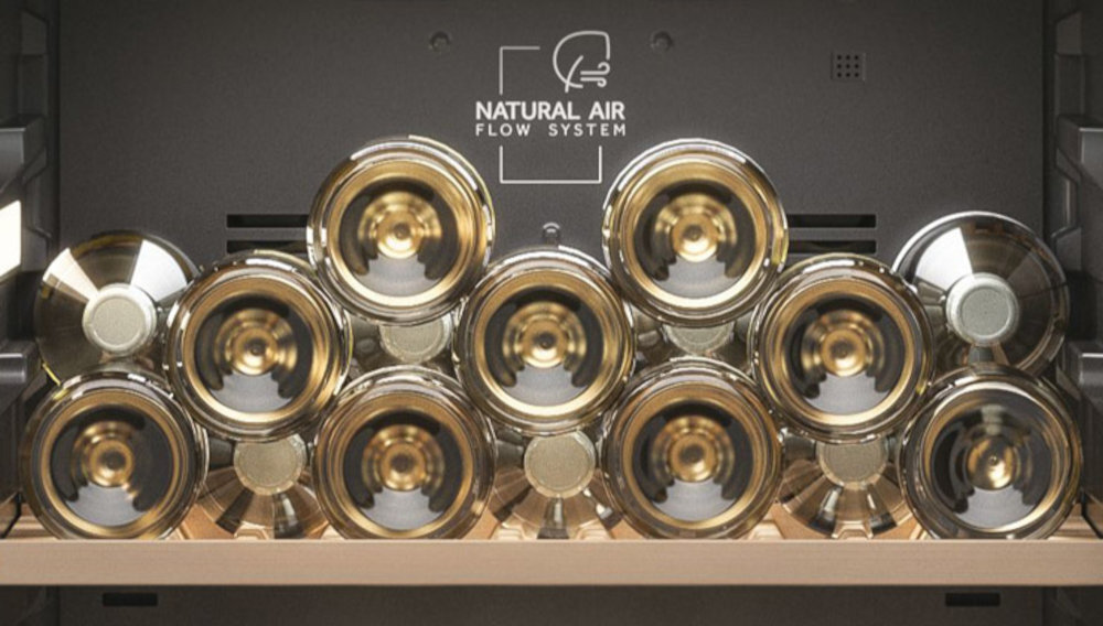 Chlodziarka do wina HAIER HWS236GDGU1 doskoanly poziom wilgotnosci technologia Natural Airflow System