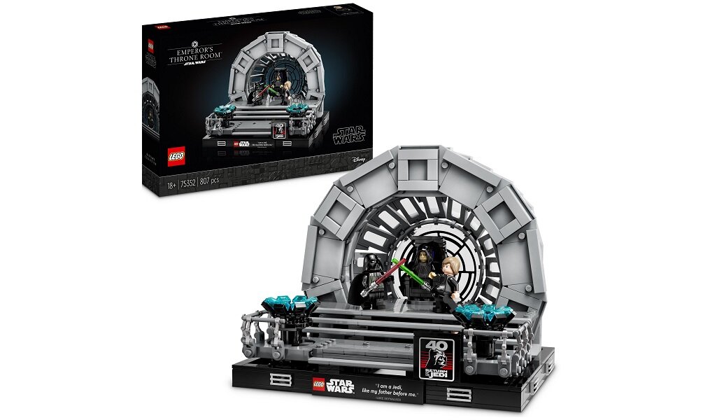 LEGO Star Wars Diorama: Sala tronowa Imperatora 75352 kreatywność zabawa nauka rozwój klocki figurki minifigurki jakość tradycja konstrukcja nauka wyobraźnia role jakość bezpieczeństwo wyobraźnia budowanie pasja hobby funkcje instrukcja
