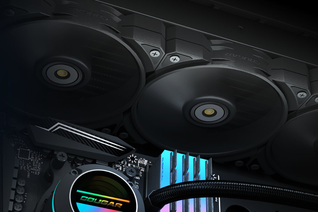 Chłodzenie COUGAR Poseidon GT ARGB 240 wydajność chłodne wodne rgb ekran