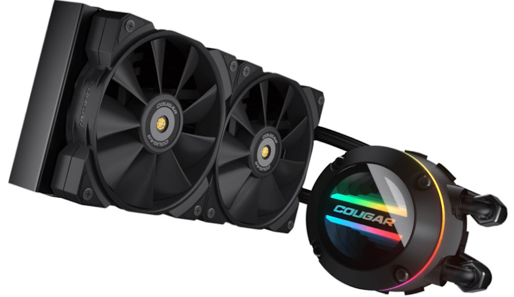 Chłodzenie COUGAR Poseidon GT ARGB 240 wydajność chłodne wodne rgb ekran