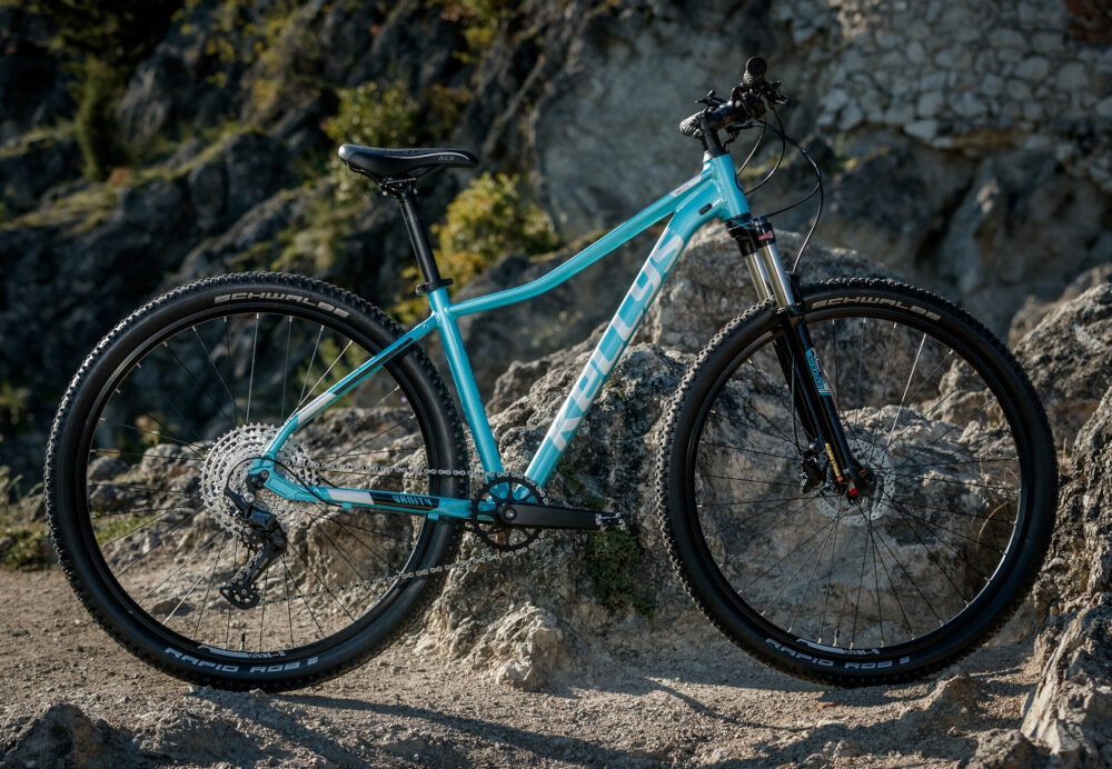 Rower górski MTB KELLYS Vanity 10 M14 27,5 cali męski Zielony rama aluminiowa 18-calowa rower bardzo zwinny lekk łatwo go podnieść odporny na korozję wybór rozmiaru ramy Twój wzrost mierzony w zrelaksowanej pozycji typ roweru dla osób o wzroście od 154 do 164 cm