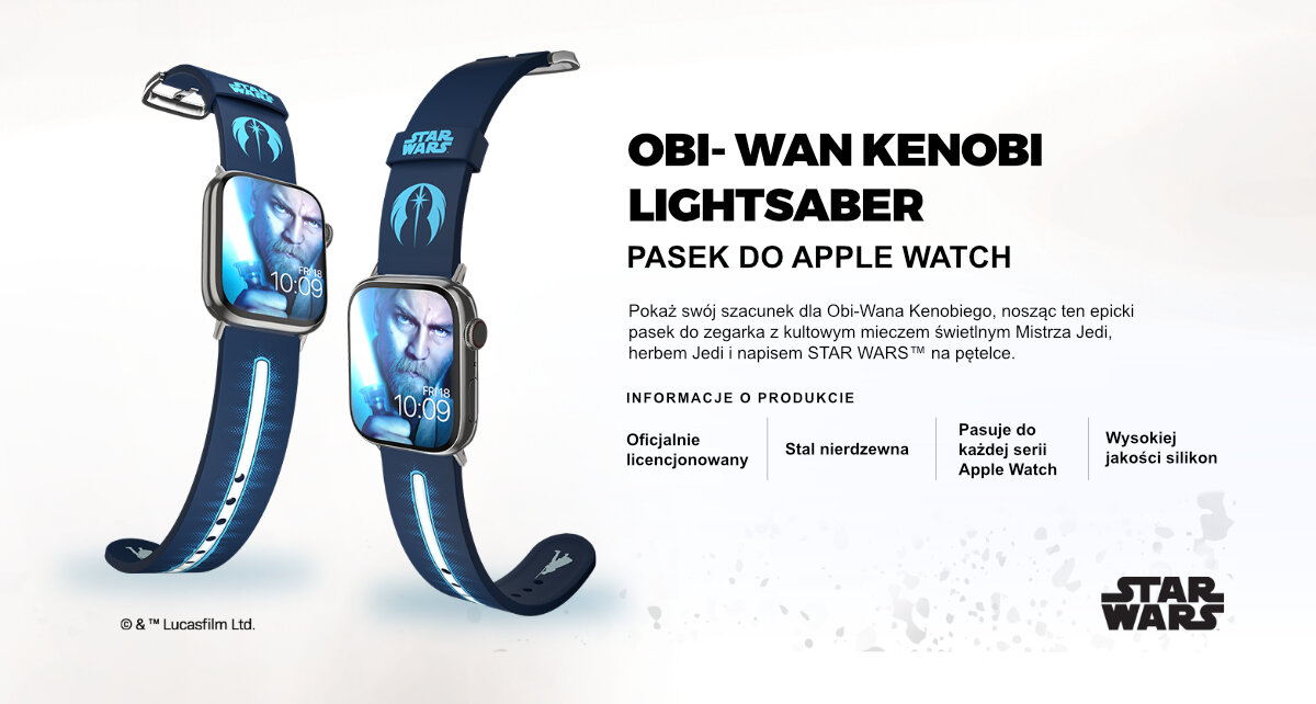 Pasek Star Wars do Apple Watch silikon odporność giazdo 22 mm