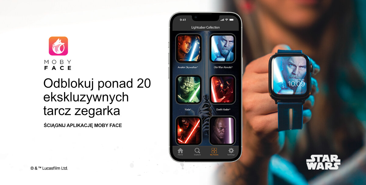 Pasek Star Wars do Apple Watch aplikacja kod qr