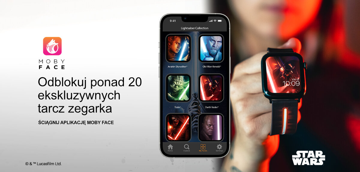 Pasek Star Wars do Apple Watch aplikacja kod qr