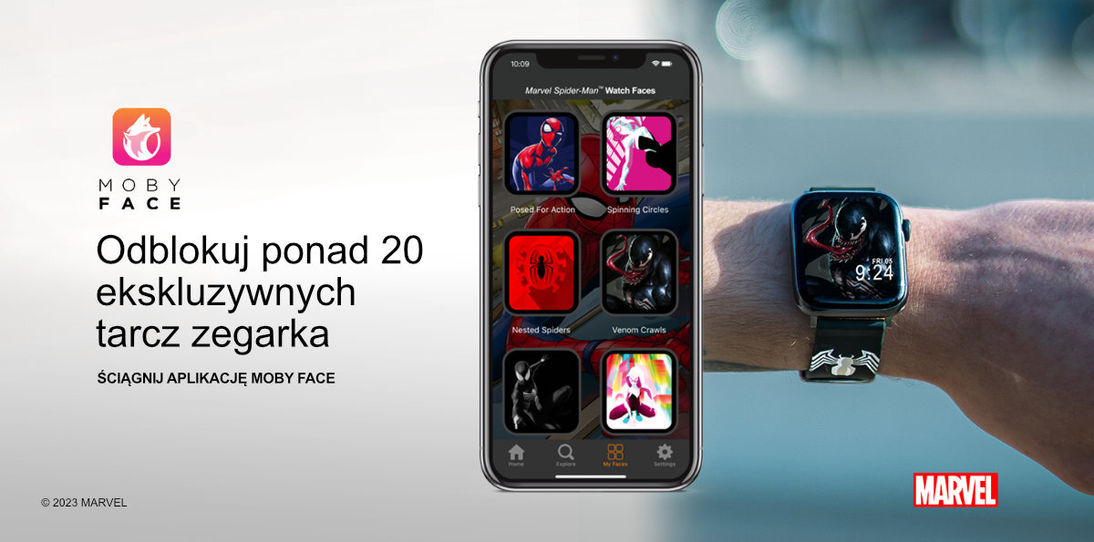 Pasek Venom do Apple Watch aplikacja kod qr