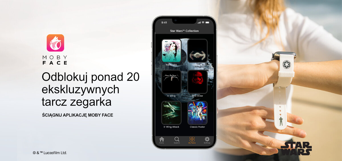 Pasek Star Wars do Apple Watch aplikacja kod qr