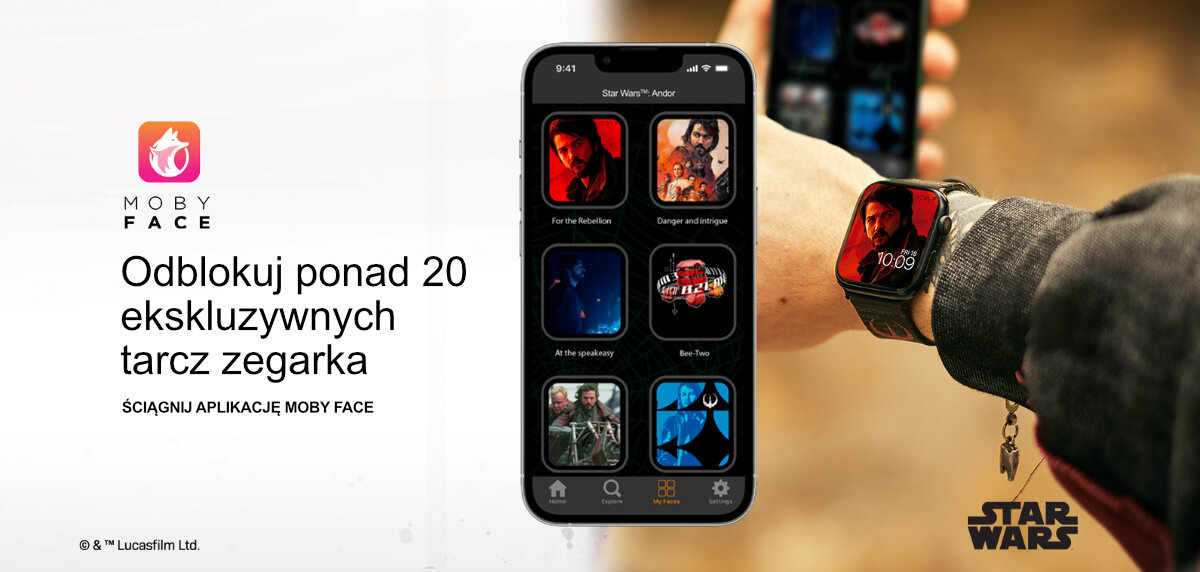 Pasek Moby Fox Star Wars do Apple Watch aplikacja kod qr