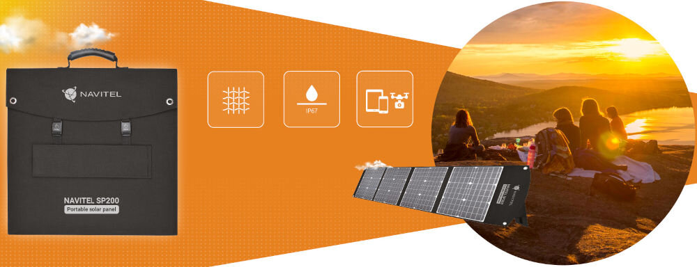 Panel solarny NAVITEL SP200 200W tkanina oxford ip67