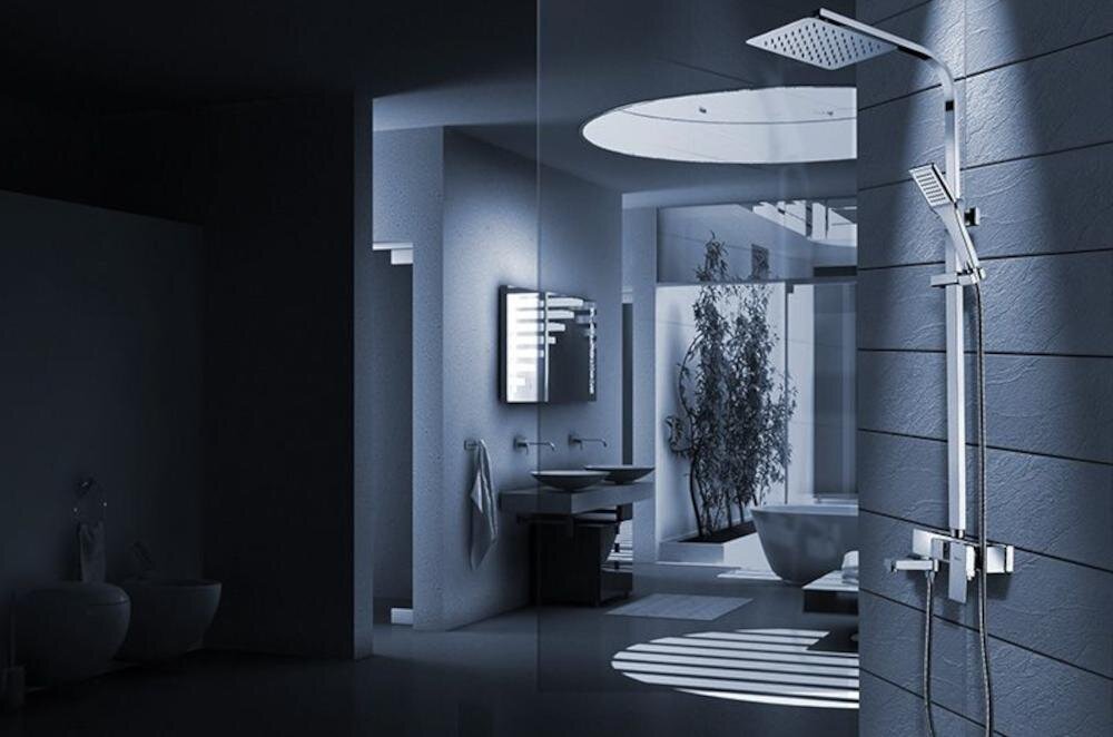 REA Navaro REA-P0802 zestaw prysznicowy deszczownica kształt łazienka