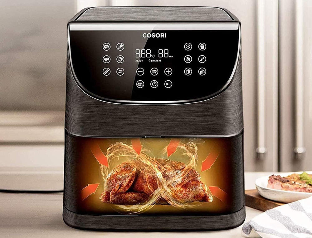 Frytkownica beztluszczowa COSORI CP158-AF-RXB Czarny Air Fryer Technologia RAPID 360° rownomierne gotowanie pieczenie