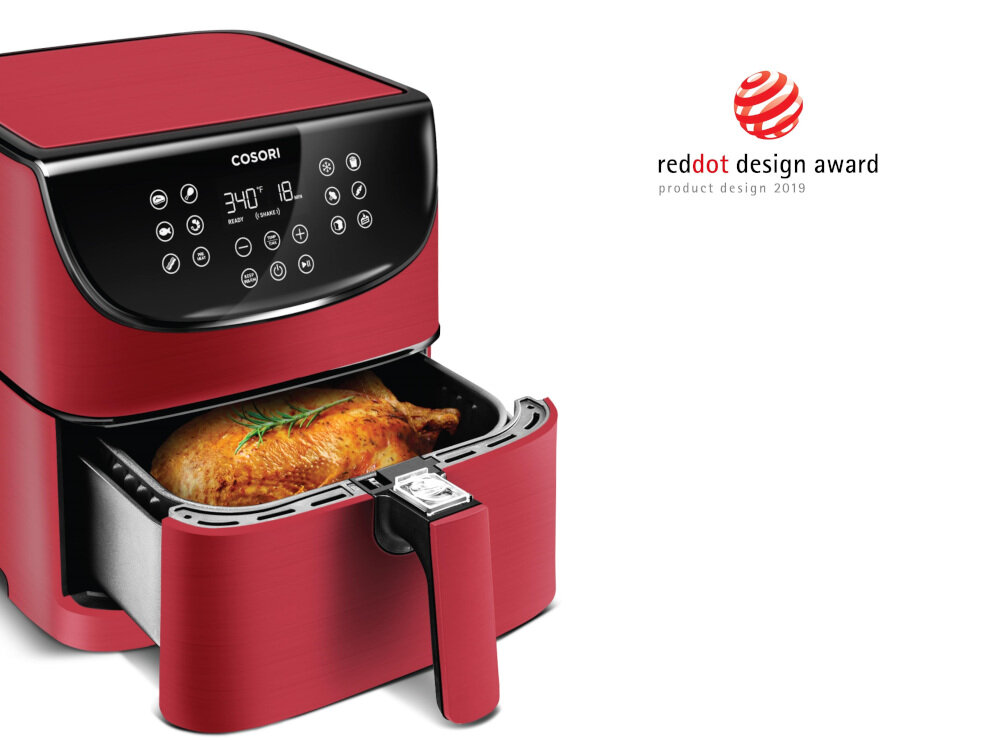 Frytkownica beztluszczowa COSORI CP158-AF-RXR Czerwony Air Fryer Nagroda RED DOT