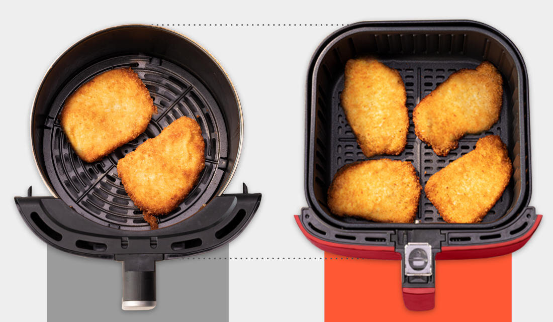 Frytkownica beztluszczowa COSORI CP158-AF-RXR Czerwony Air Fryer wydajna ekonomiczna pojemnosc kosz 5,5l waga 3kg