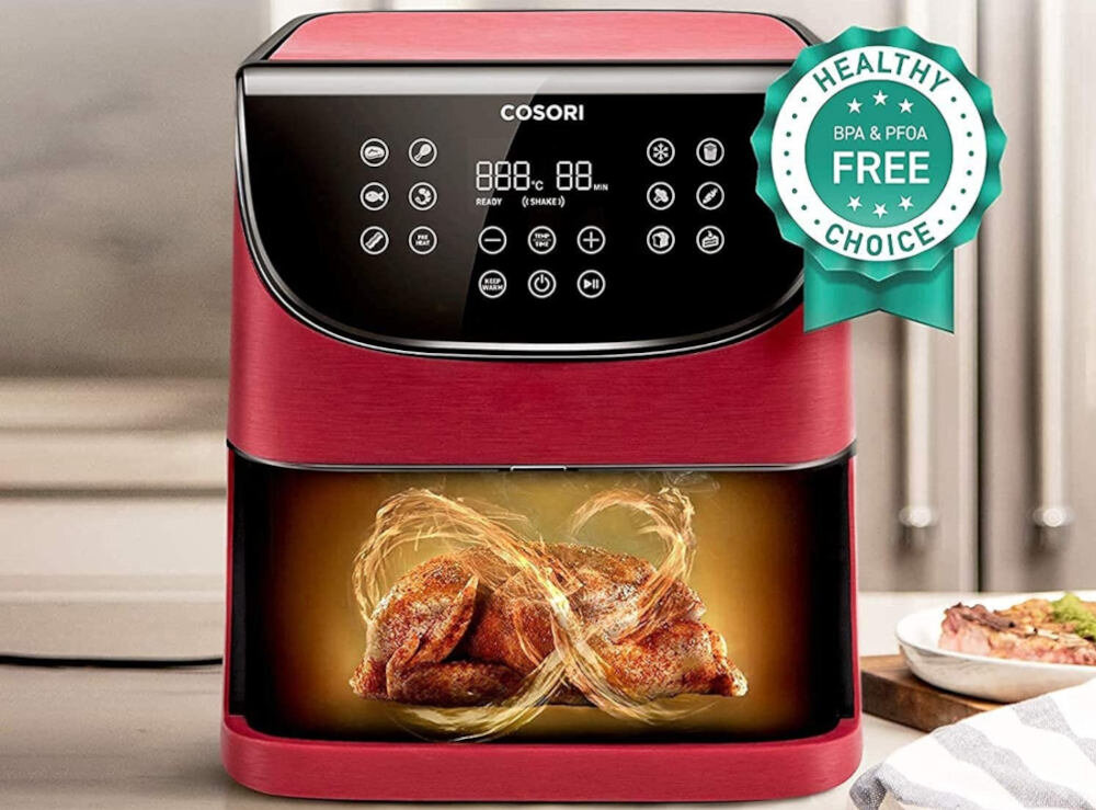 Frytkownica beztluszczowa COSORI CP158-AF-RXR Czerwony Air Fryer Technologia RAPID 360°