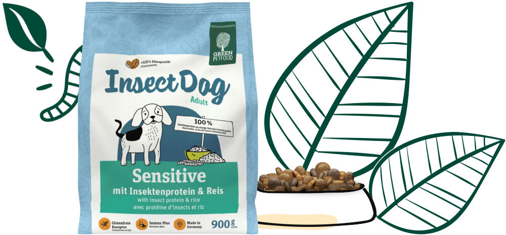 Karma dla psa GREEN PETFOOD InsectDog Sensitive Białko owadów z ryżem 5 x 900 g dawkowanie analiza sklad