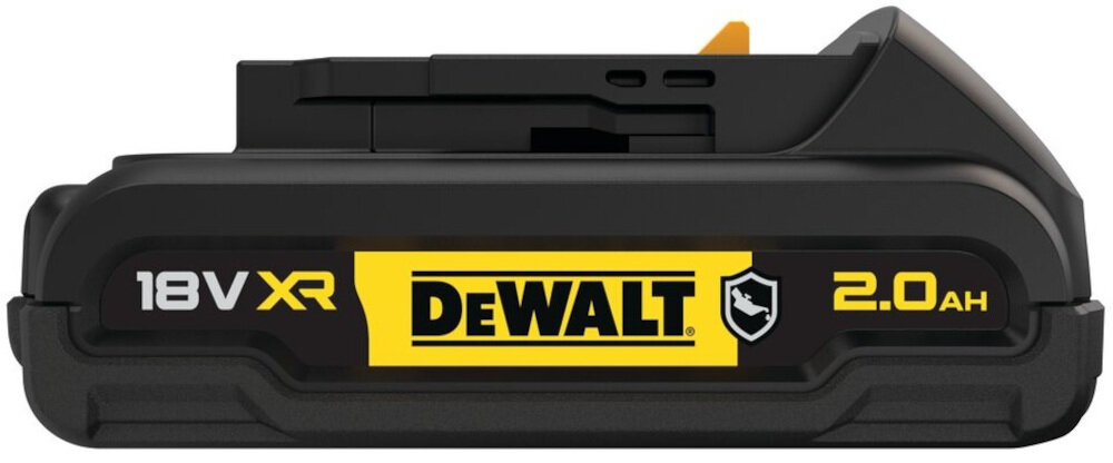 Akumulator DEWALT DCB183G-XJ 2Ah 18V bezpieczenstwo trwalosc zabezpieczenie przed przeciazeniem i przegrzaniem brak efektu pamieci brak samorozladowania duza efektynosc krotkie przestoje w pracy olejoodporna obudowa chroni wewnetrzne komponenty przed pylem kurzem zachlapaniem olejem do pracy w ciezkich warunkach