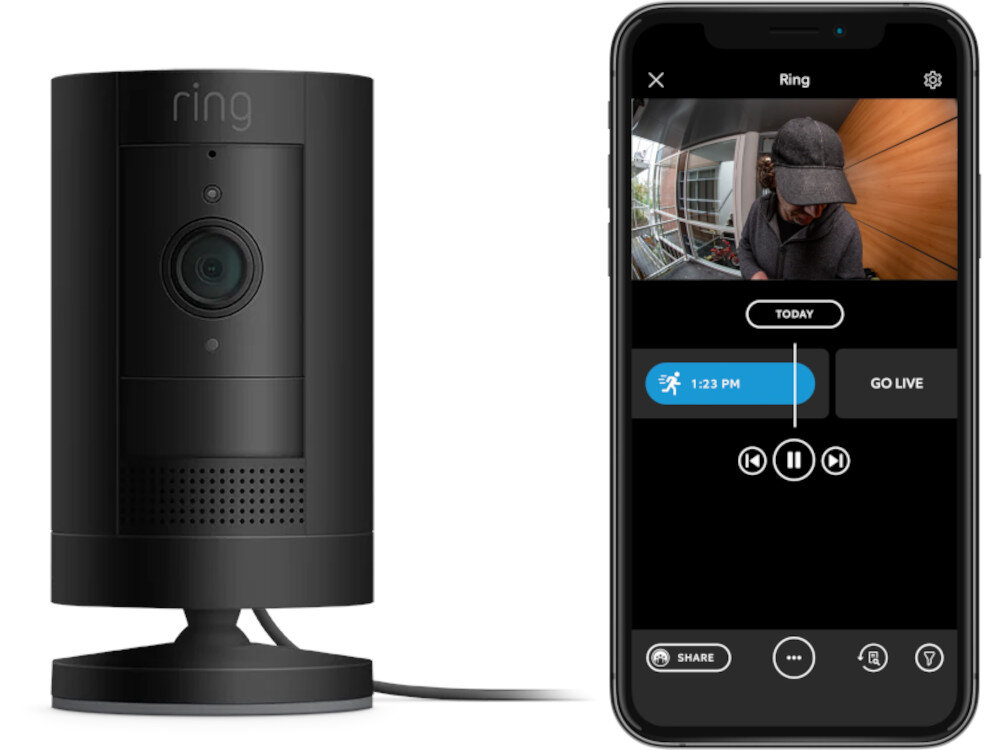 Kamera RING Stick Up Cam HD Security subskrypcja możliwości przechowywanie nagrania rozpoznawanie