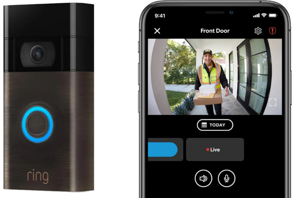 Wideodomofon RING Video Doorbell 2 8VR1SZ-VEN0 Brązowy obsługa aplikacja system funkcje