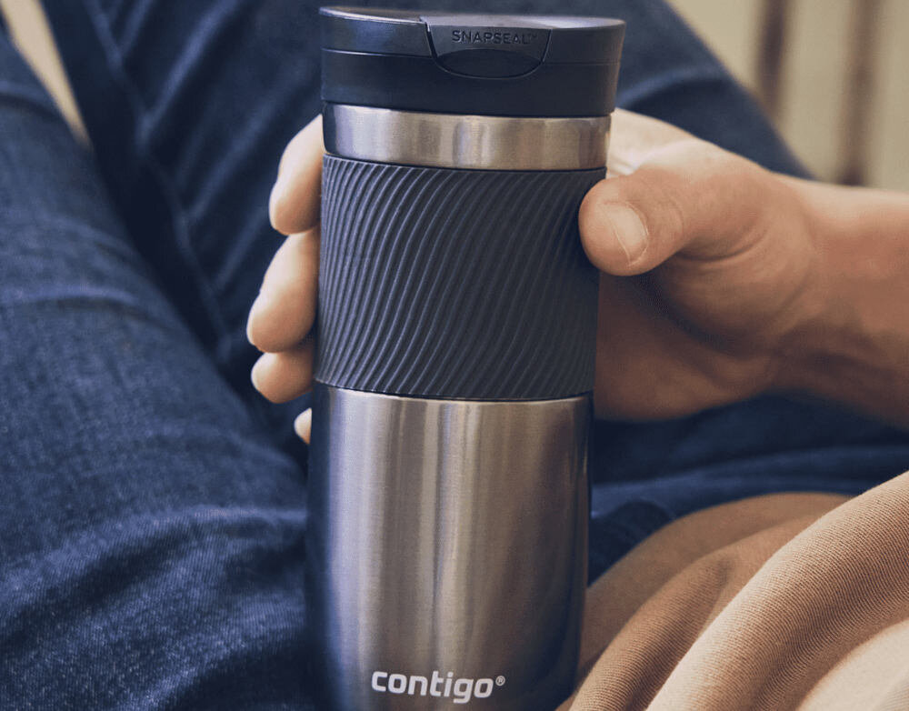 Kubek termiczny CONTIGO Byron 470 ml Grafitowy kolor kolorystyka matowe wykończenie wygląd design ergonomiczny kształt wygoda komfort użytkowanie