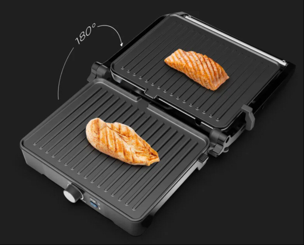 Grill elektryczny AENO AEG0002 pelne otwarcie 180 stopni