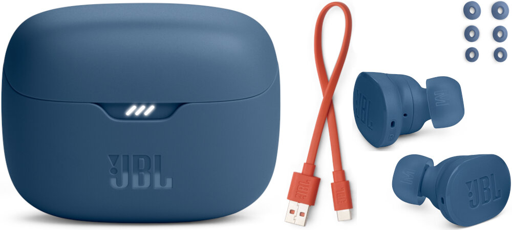 JBL TUNE BUDS przetworniki aktywna redukcja szumów design dopasowanie łączność wygoda sterowanie bateria