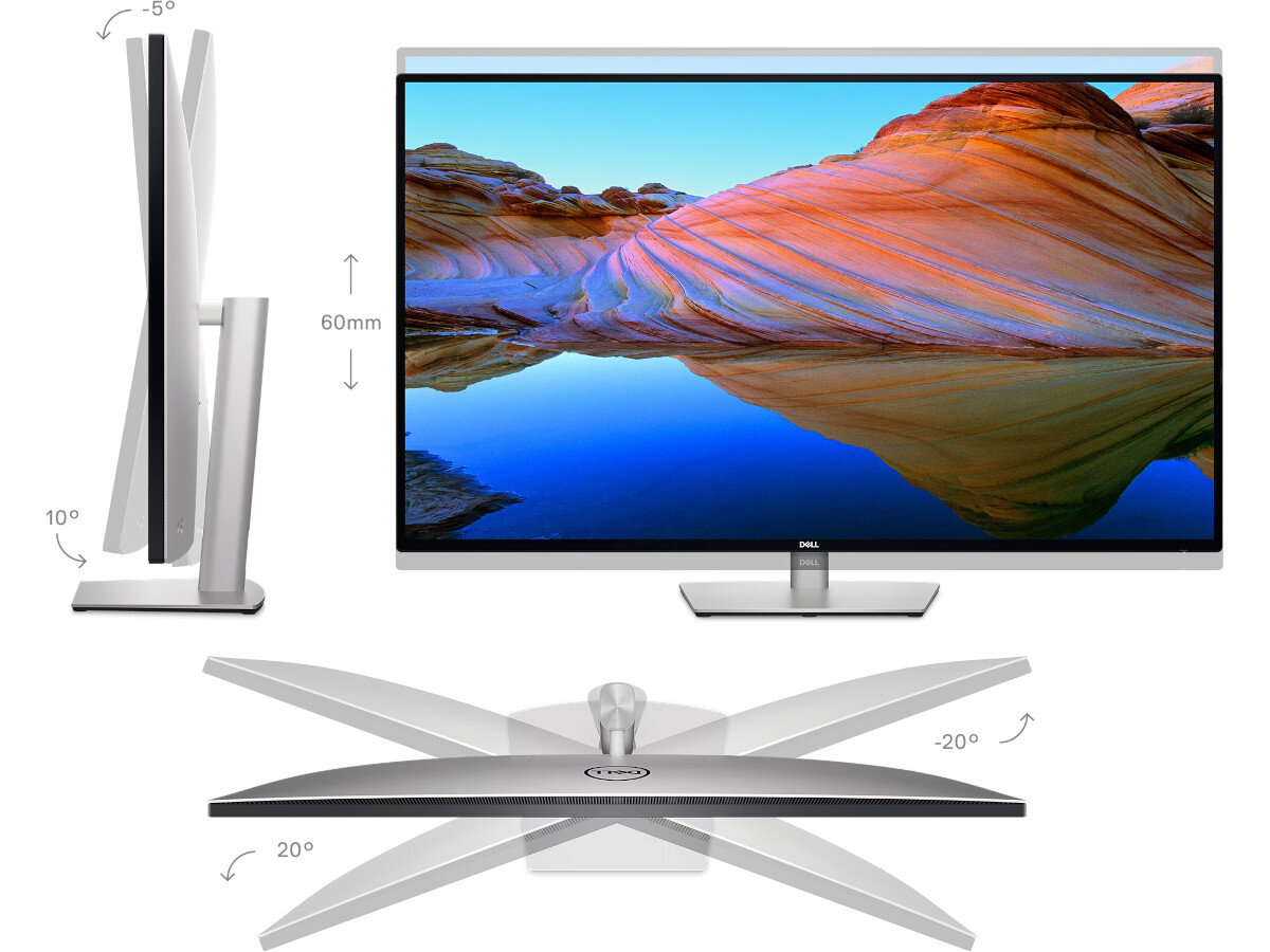 Monitor DELL UltraSharp U4323QE 42.5 3840x2160px IPS ergonomia regulacja mocowanie VESA głośniki