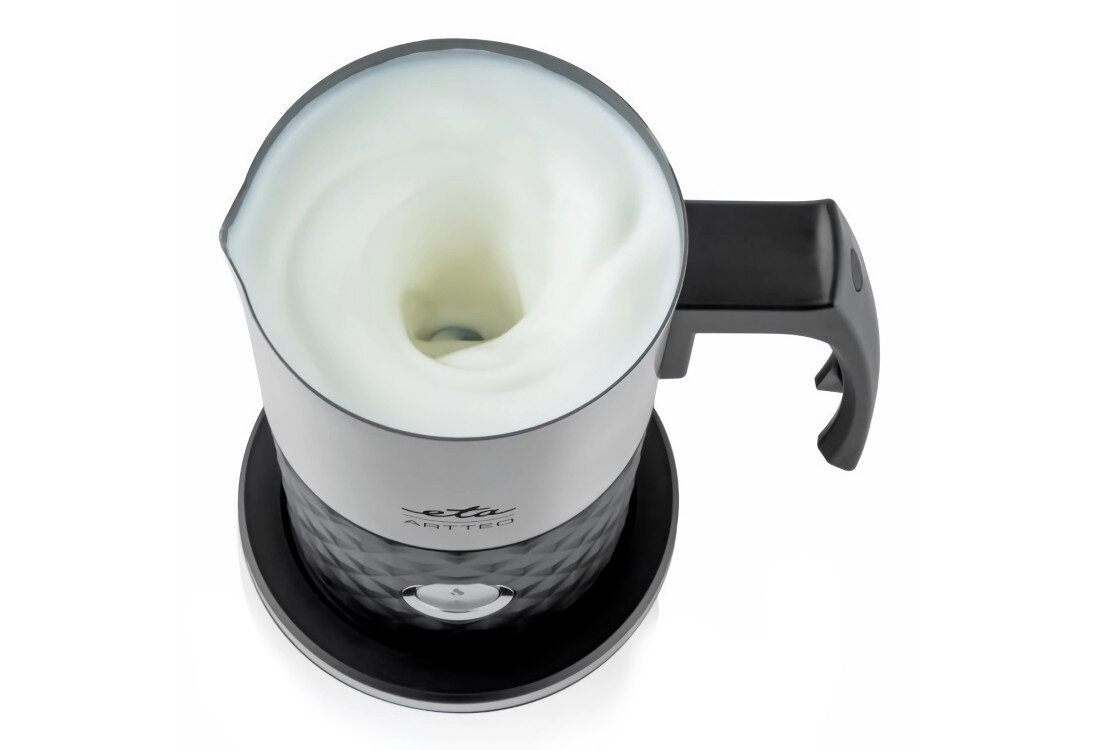 Spieniacz ETA Artteo 418990000 Kawiarniane napoje w domu cappuccino, latte czy kawę mrożoną Aksamitna pianka zachwyca gładką konsystencją mleka  na gorąco, spienianie na zimno samo podgrzewanie dopasowanie