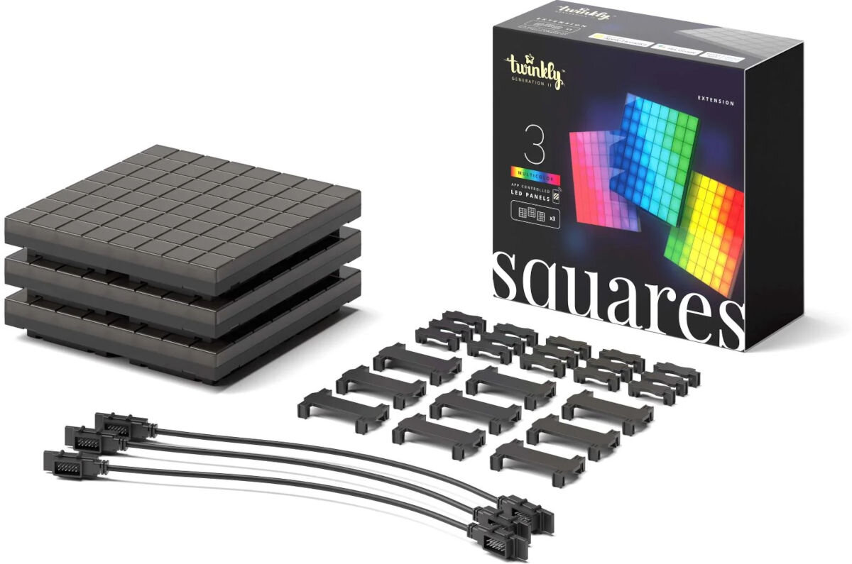 Panel ledowy TWINKLY Squares TWQ064STW-03-BAD (3 szt.) elementy zestaw