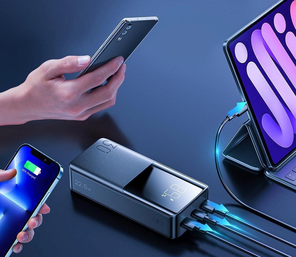Powerbank JOYROOM JR-T015 30000mAh 15W ładowanie moc szybkość wydajność wygoda