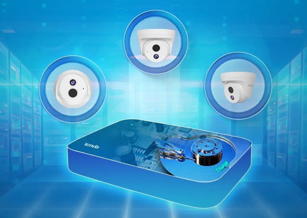 Zestaw do monitoringu TENDA K8P-4CR rejestrator obraz dysk pojemność