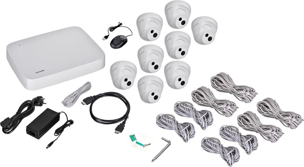 Zestaw do monitoringu TENDA K8P-4CR zestaw opakowanie