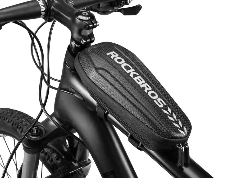 Torba na kierownicę ROCKBROS B62-1 Czarny, torba, pojemność, akcesoria, organizacja, Czarna torba rowerowa montowana na ramę Rockbros.