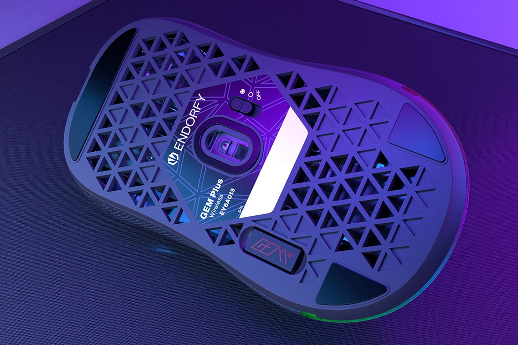 Mysz ENDORFY GEM Plus Wireless oprogramiwanie argb wyposażenie USB-C czułkość waga sensor bezprzewodowa