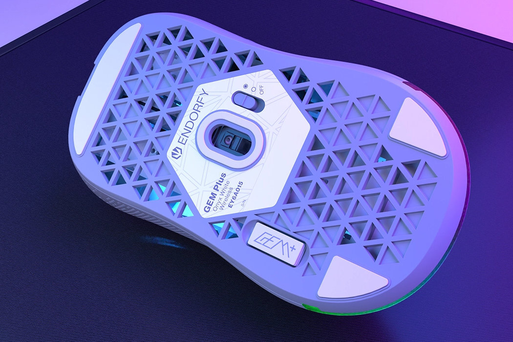 Mysz ENDORFY GEM Plus Wireless oprogramiwanie argb wyposażenie USB-C czułkość waga sensor bezprzewodowa