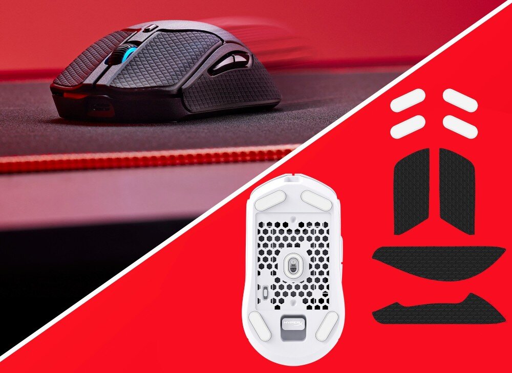 Mysz HYPERX Pulsefire Haste 2 Wireless Biały ślizgacze okładziny trzymanie
