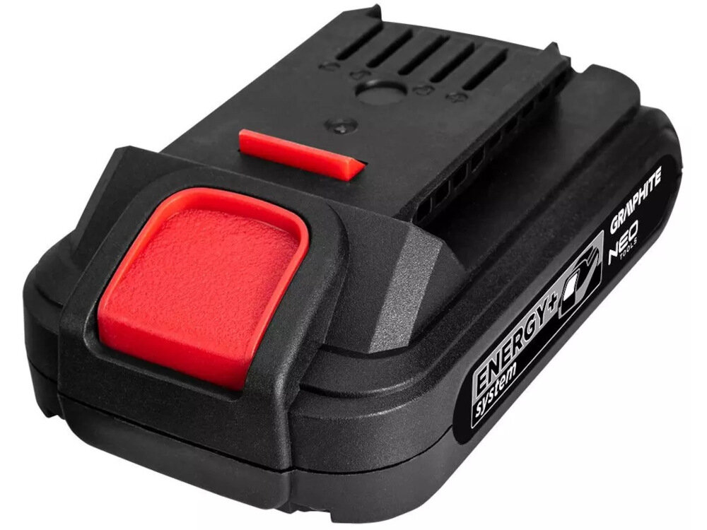 Akumulator GRAPHITE 58GE131 2Ah 18V + ładowarka bezpieczny trwaly elektroniczny system kontroli temperatury i przeplywu pradu